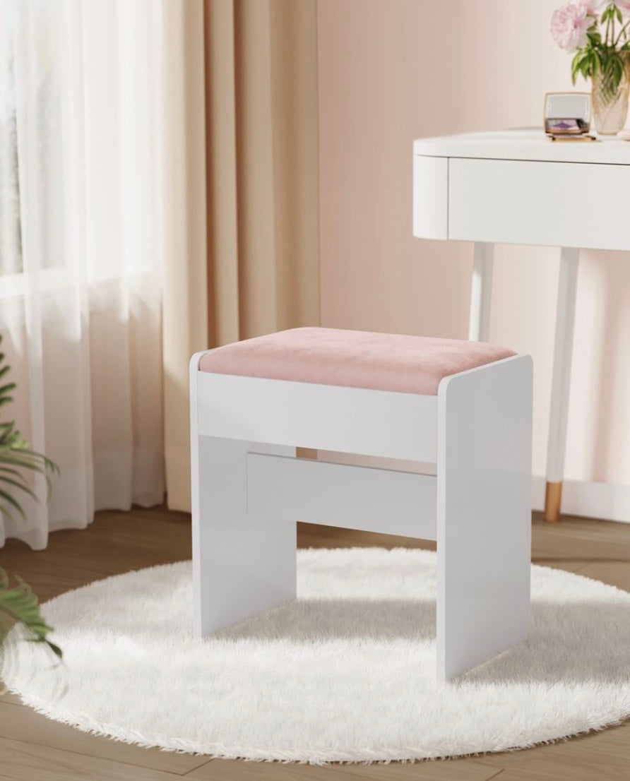 Chaise rembourrée de maquillage